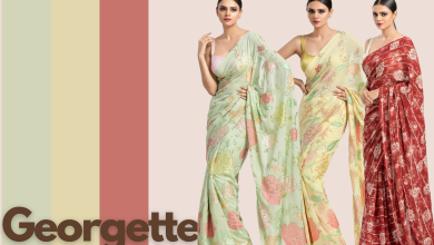 Stunning Georgette Saree outfits (1)