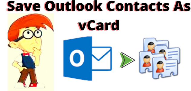 save outlook contacts as vcard