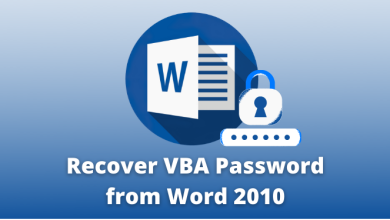 forgot password from word VBA file